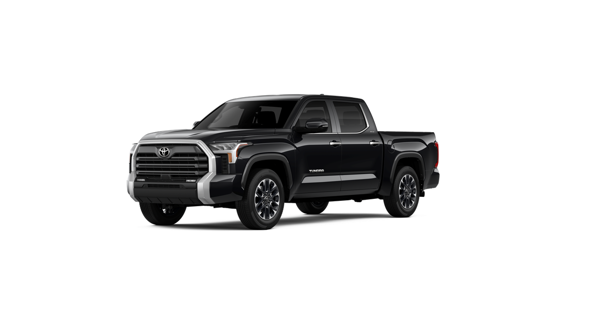 2026 Toyota Tundra Limited in Midnight Black Metallic — front three-quarter view